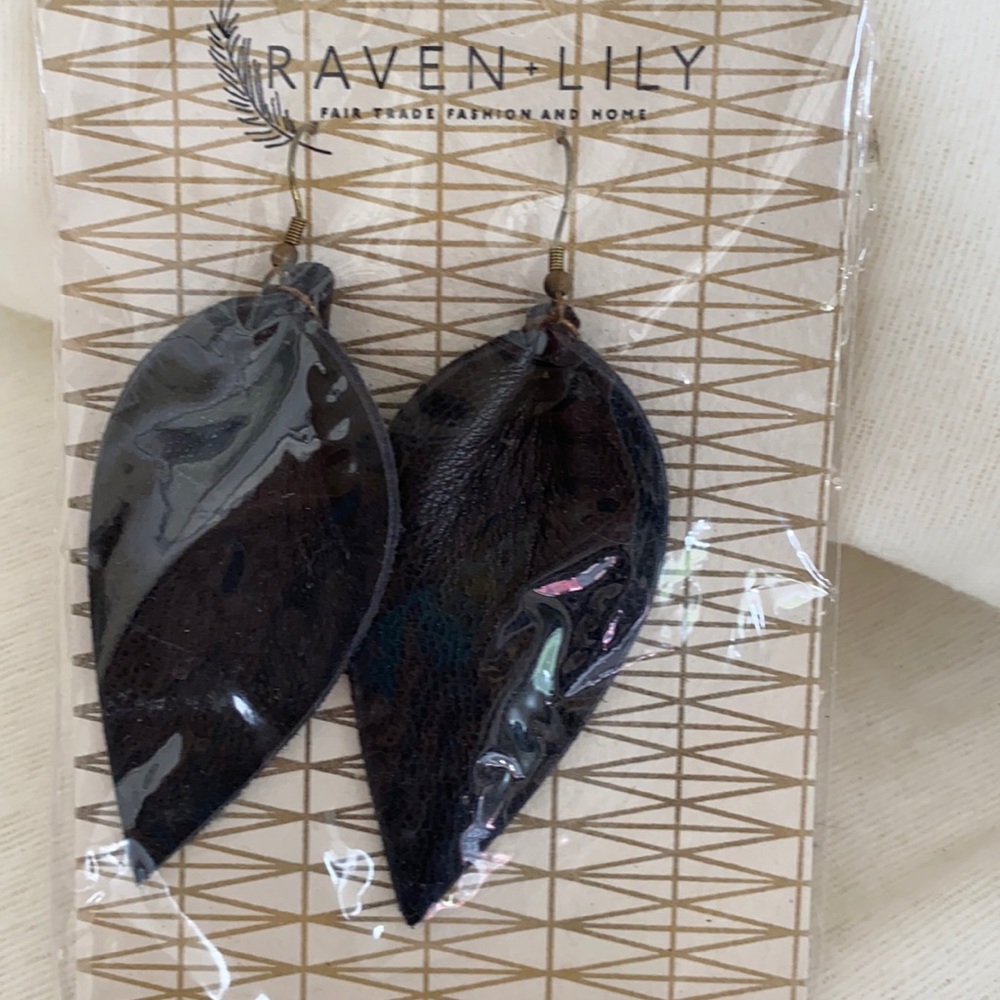 One of a kind Raven and Lily earrings